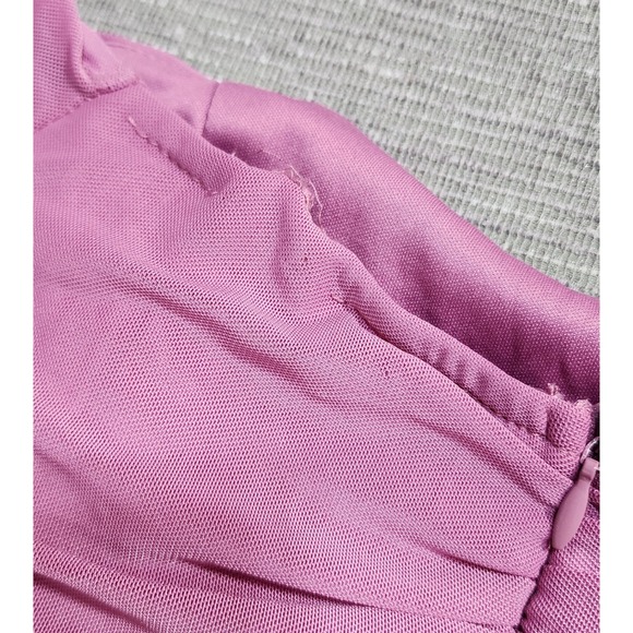 Princess Polly Ruched Mesh Long Sleeve Bodysuit Mauve Pink Size 6 - Picture 8 of 10